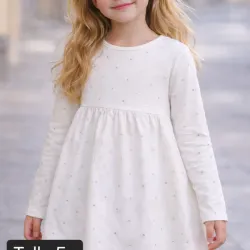 Vestido manga larga para niña 5y