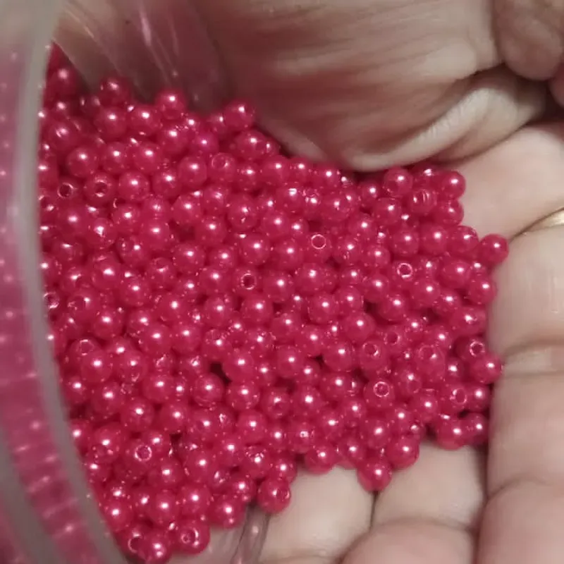 Perlas rosado fuerte 4..