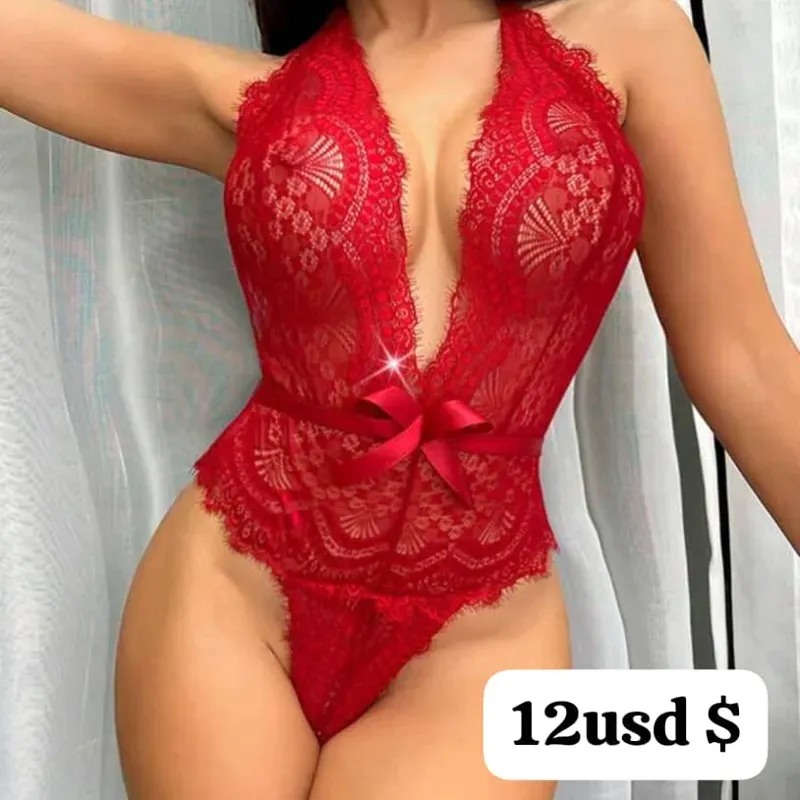 Body de encaje rojo 🌶️😏