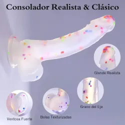 Dildo clásico presenciable... "Ventosa ultra fuerte" 