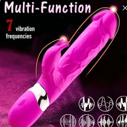 Dildo Vibrador 2 en 1 multifunción 😈 estilo "conejito"