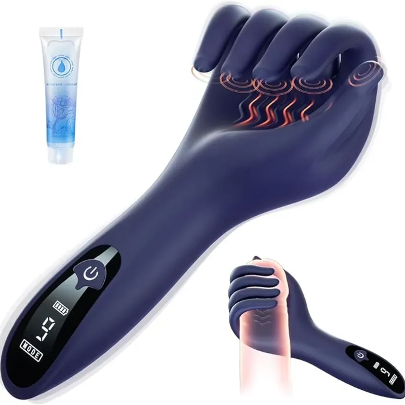 💥✊ GripMaster 9X – Entrenador Vibrador Masculino con Forma de Mano 9 Modos potentes