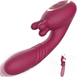 🌸💓 PinkJoy 3X – Vibrador 3 en 1 con Estimulador de Punto G y Clítoris