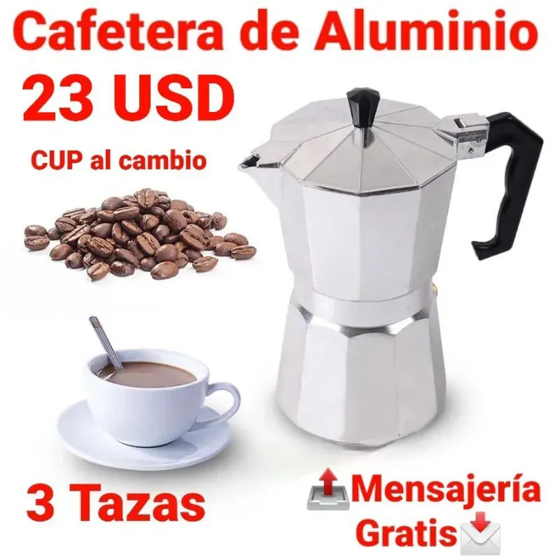 Cafetera de aluminio en USD