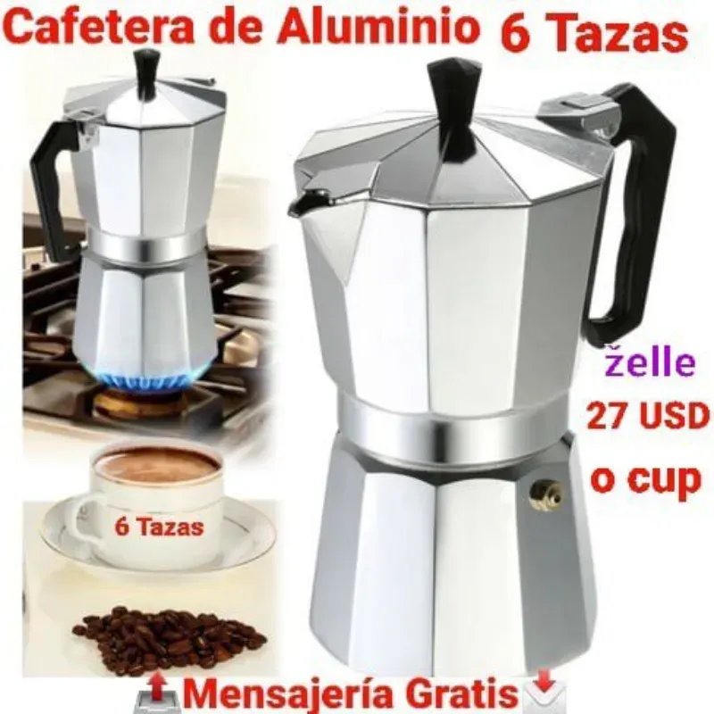 Cafetera de aluminio en USD