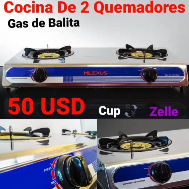 Cocina de dos quemadores en USD