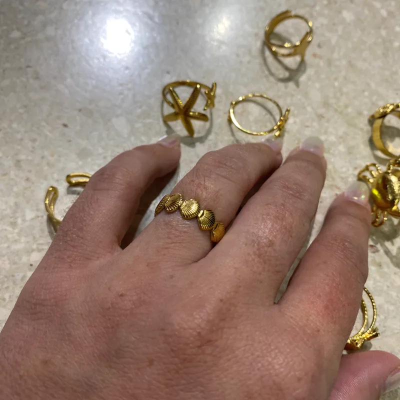 Anillos ajustables dorado 