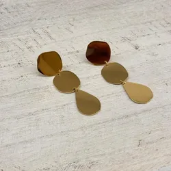 Aretes circulares martillados (dorados y plateados)