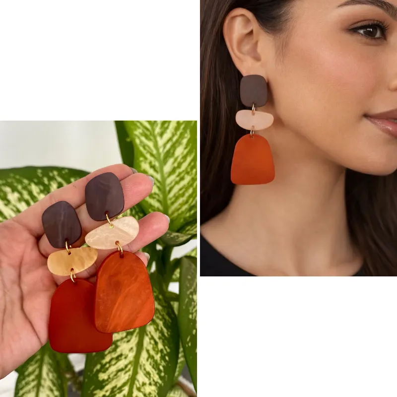 Aretes colgantes colores