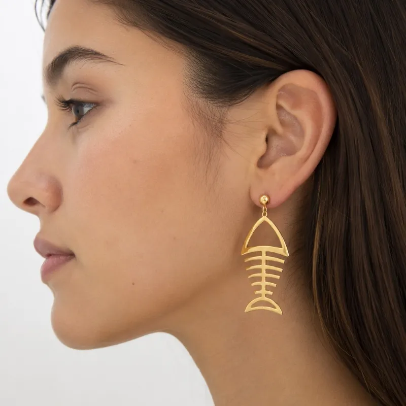 Aretes espina de pez
