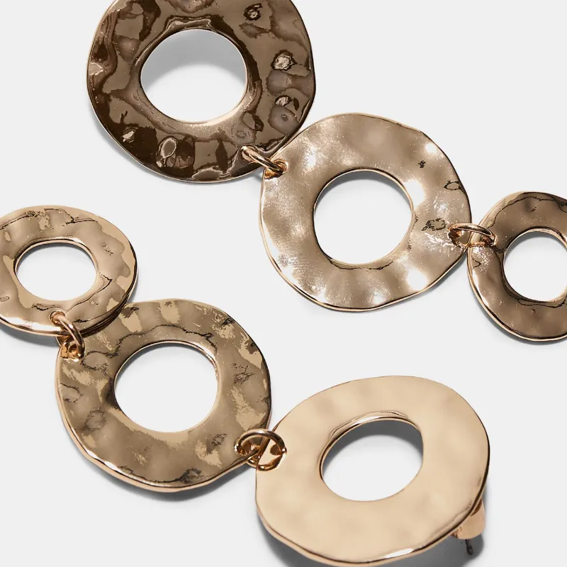 Aretes Maxi Texturizados Oro