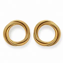 Aretes trenzados redondos