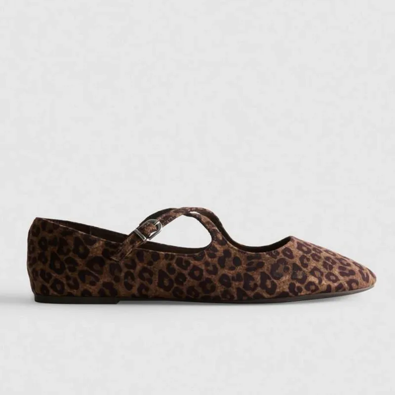 Balerina Tiras Cruzada Animal Print