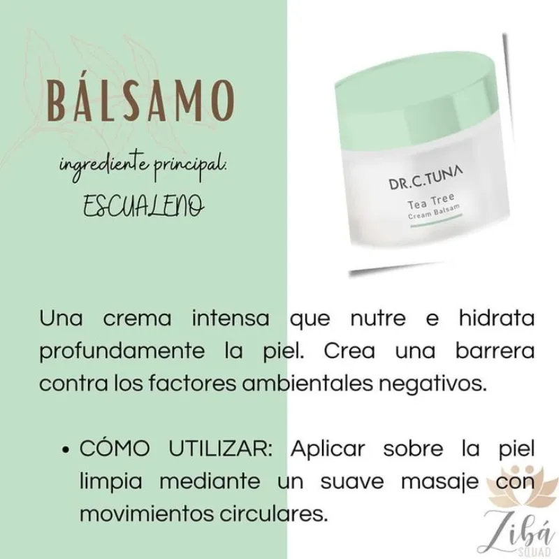 Bálsamo Crema Tea Tree (para tratar piel propensa a la acné)