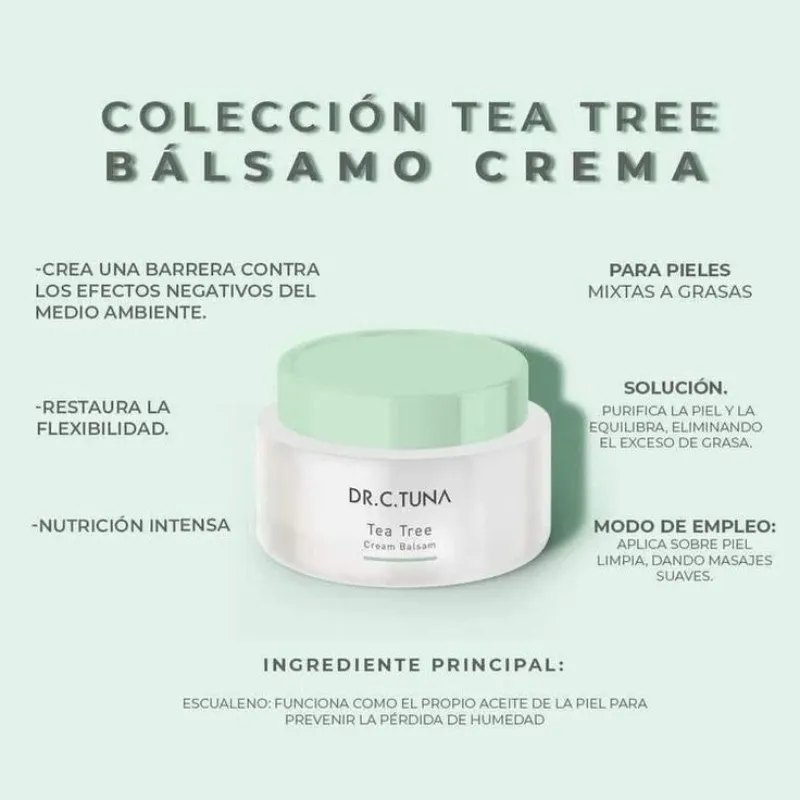 Bálsamo Crema Tea Tree (para tratar piel propensa a la acné)