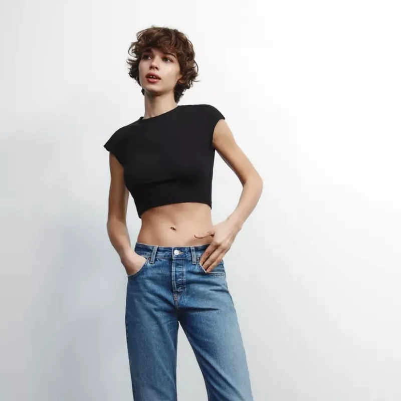 Básica crop algodón modal