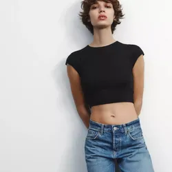 Básica crop algodón modal