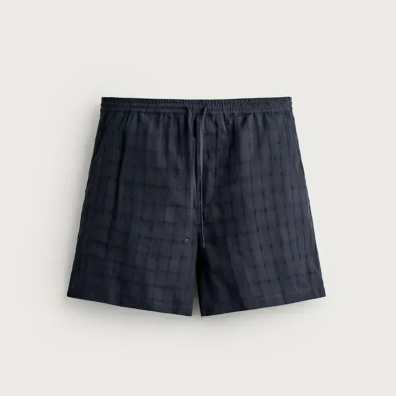 Bermuda Jacquard Cuadros Lino