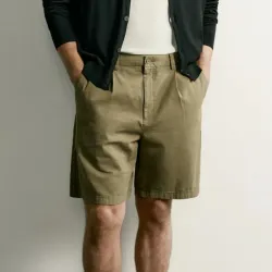 Bermuda Pliegues Regular Fit