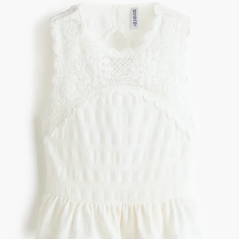 Blusa Combinada Croché