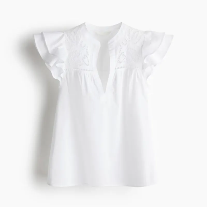 Blusa en bordado inglés 