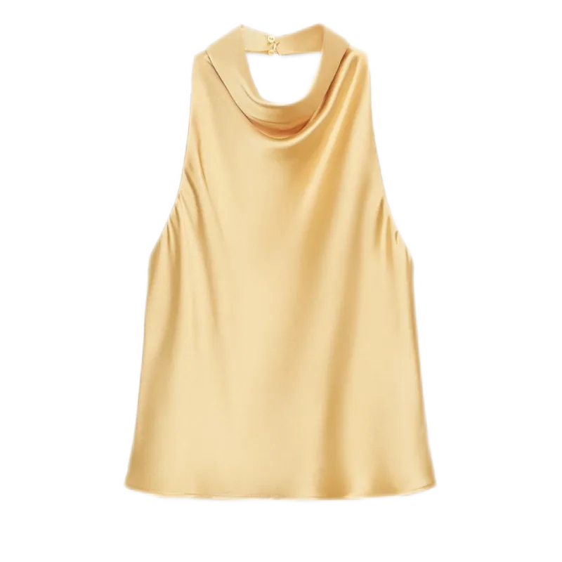 Blusa Halter Satinada