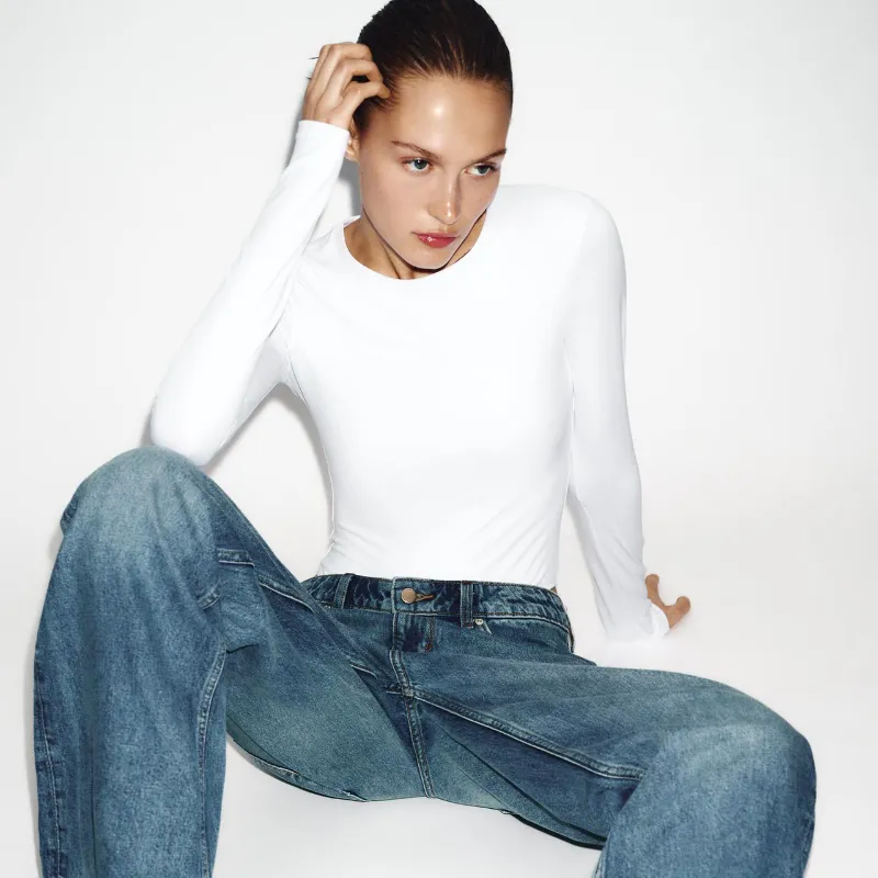 Body Poliamida Manga Larga