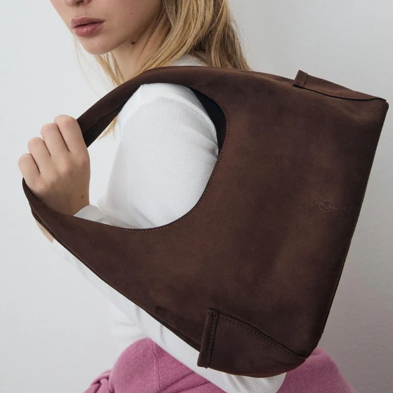 Bolso de Hombro Efecto Ante Mediano