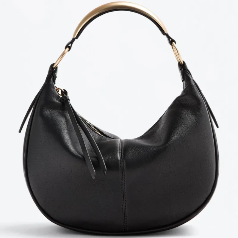 Bolso de Mano Adorno Metálico 