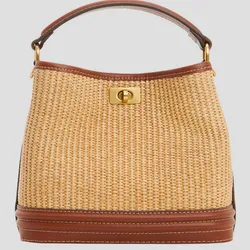 Bolso saco efecto Raffia 