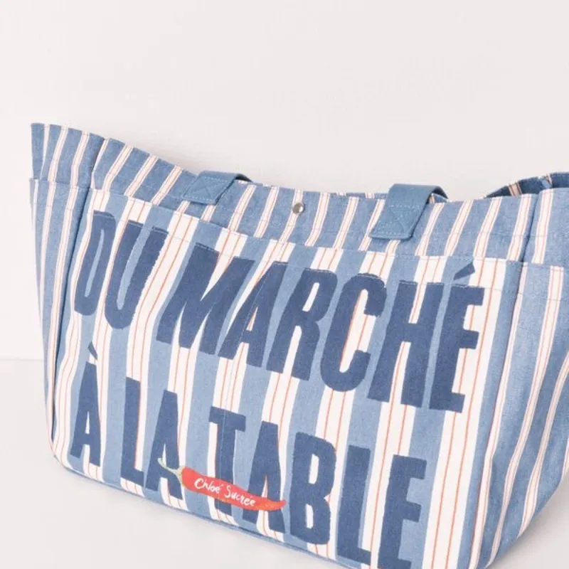 Bolso Shopper Algodón Rayas