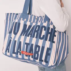 Bolso Shopper Algodón Rayas