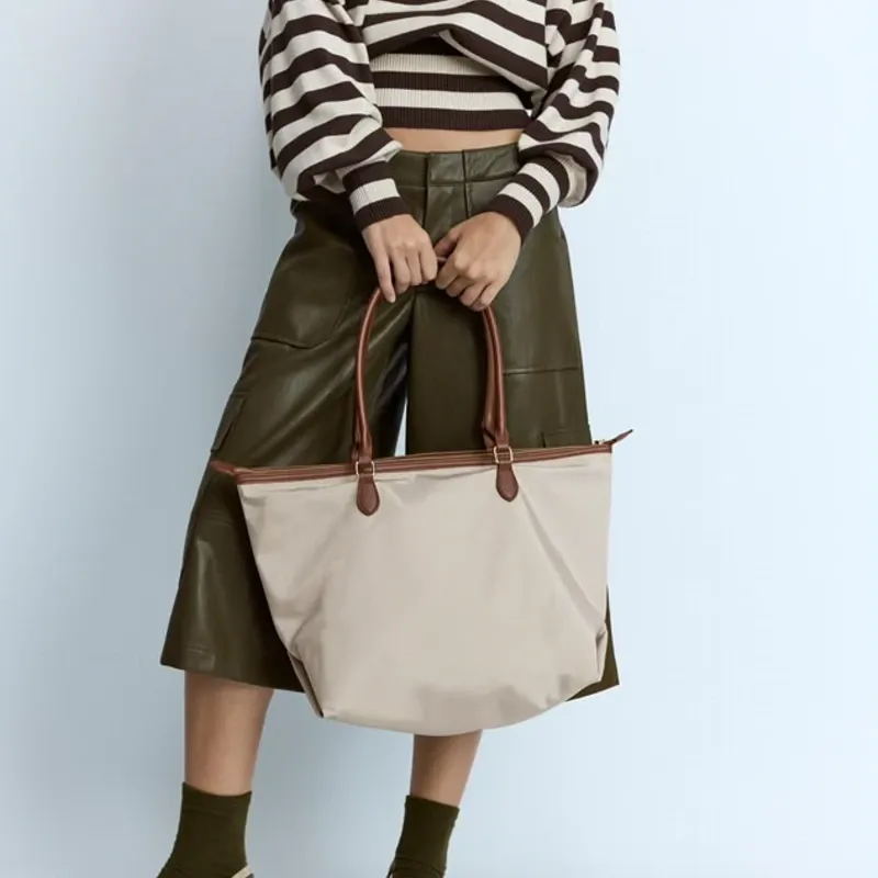 Bolso Shopper Combinado Bandolera .
