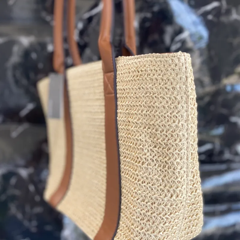Bolso tote efecto rafia