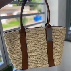Bolso tote efecto rafia