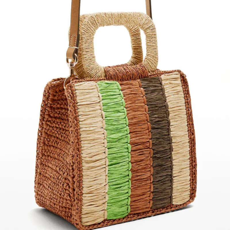 Bolso Tote Multicolor Fibra