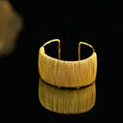 Brazalete hilos metálicos 