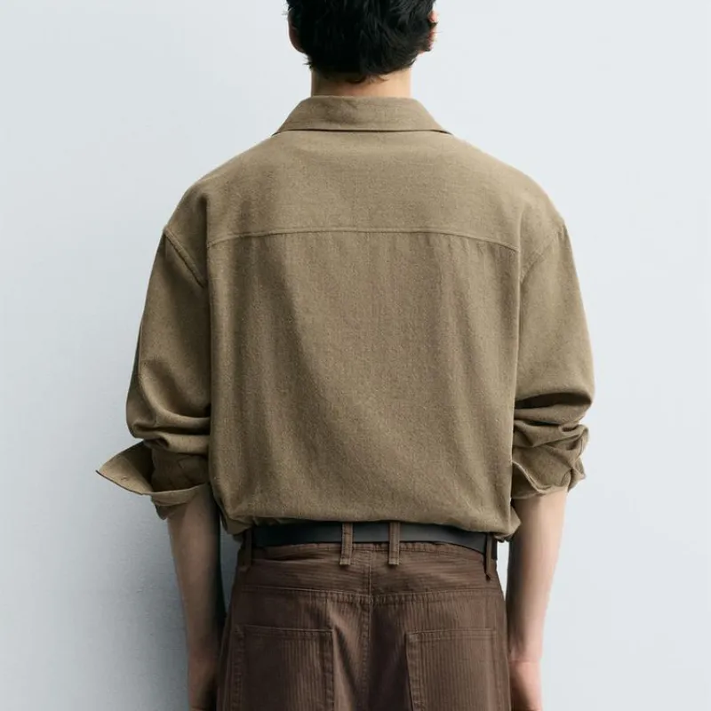 Camisa estructura mezcla de algodón 