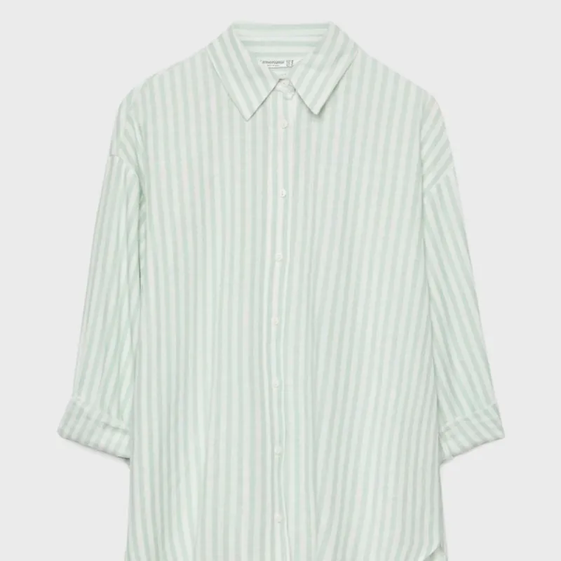 Camisa Fluida Efecto Lino