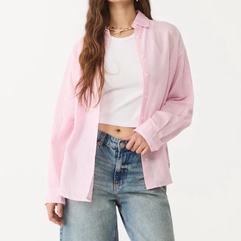 Camisa Fluida Efecto Lino