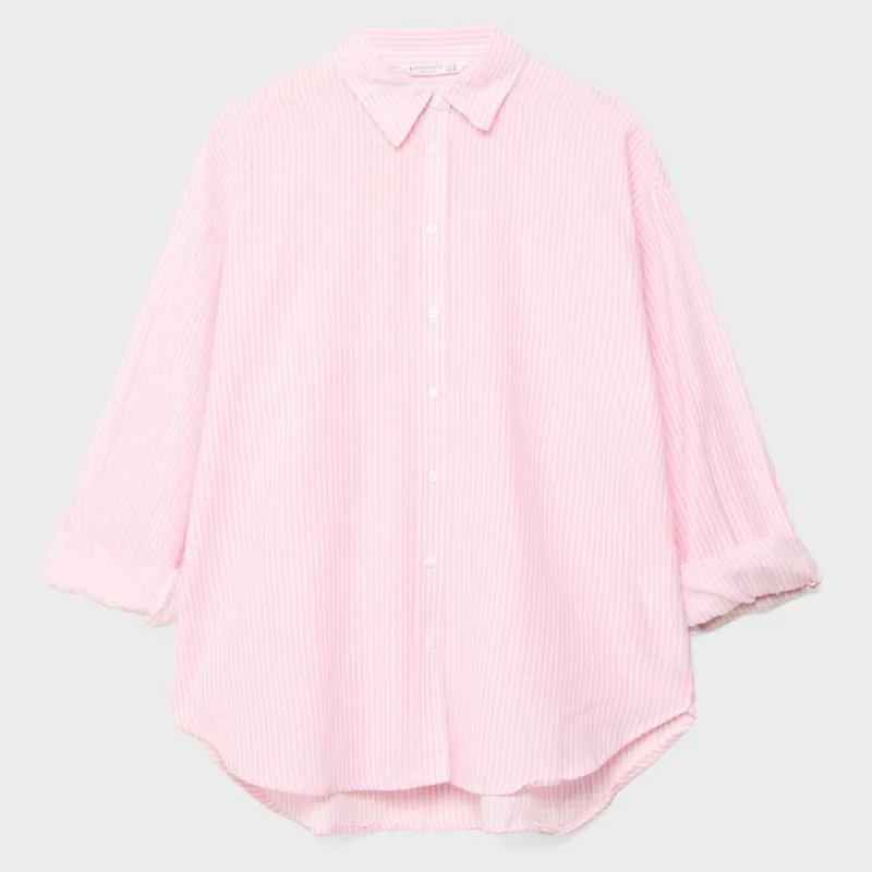 Camisa Fluida Efecto Lino