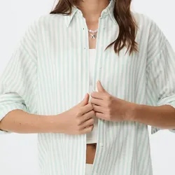 Camisa Fluida Efecto Lino