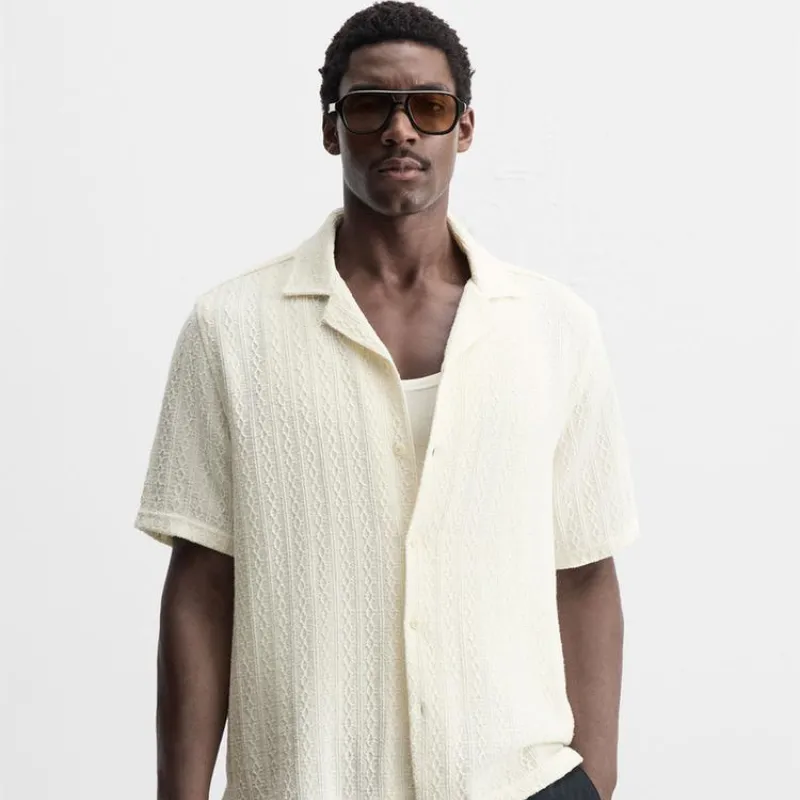 Camisa geométrico textura