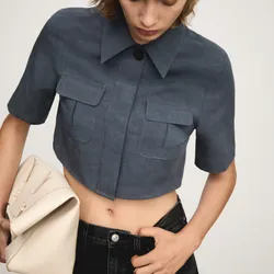 Camisa Lyocell Crop