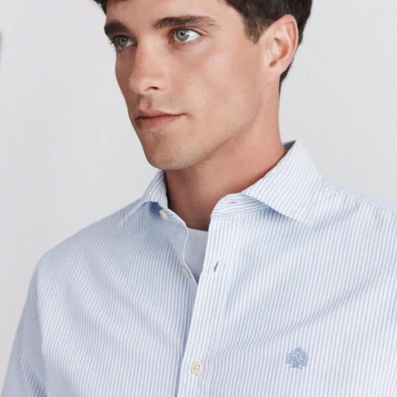 Camisa manga corta oxford rayas