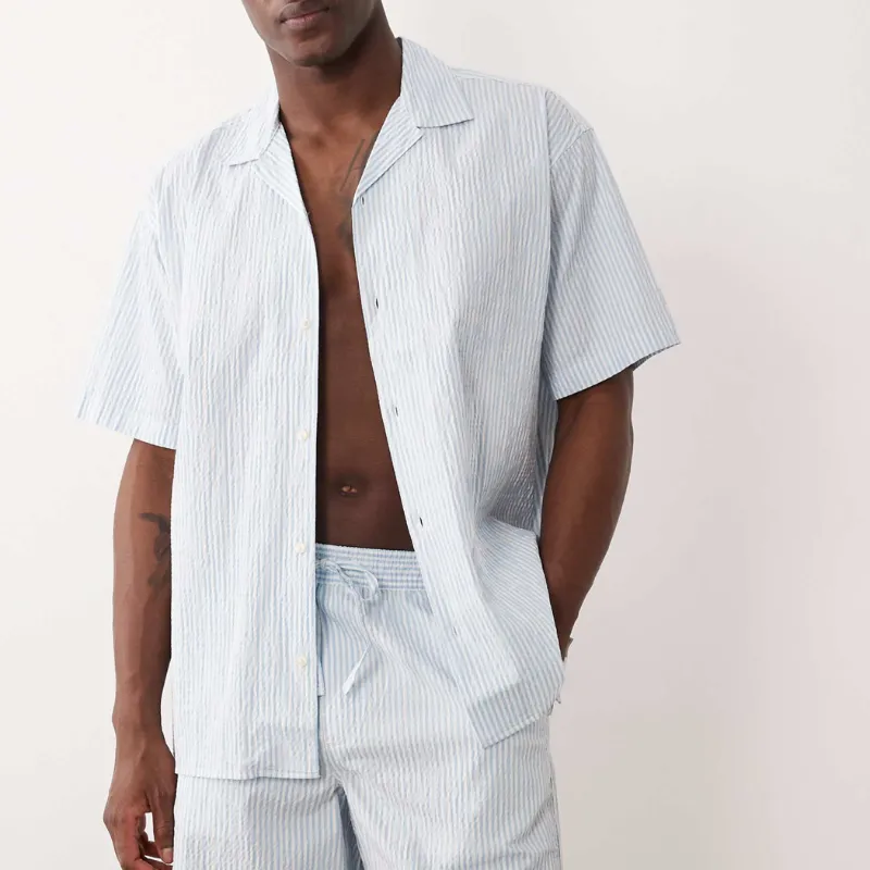 Camisa Manga Corta Textura