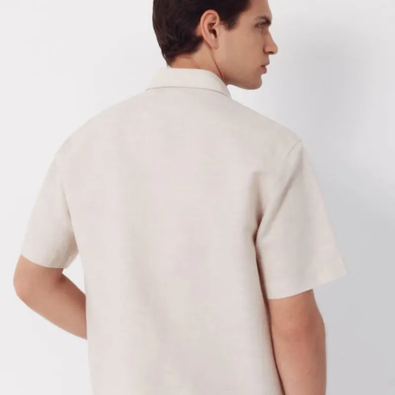 Camisa mezcla de algodón/lino