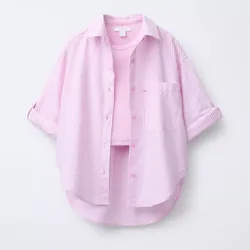 Camisa oxford con camiseta rib