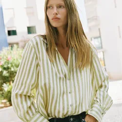 Camisa rayas botones plateados 