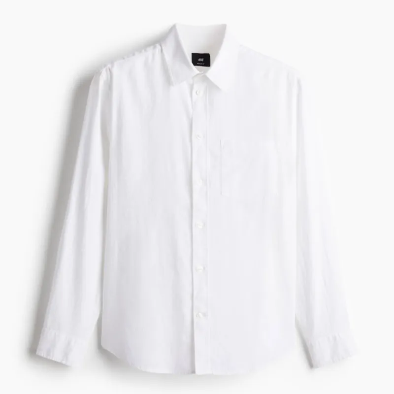 Camisa regular fit manga larga